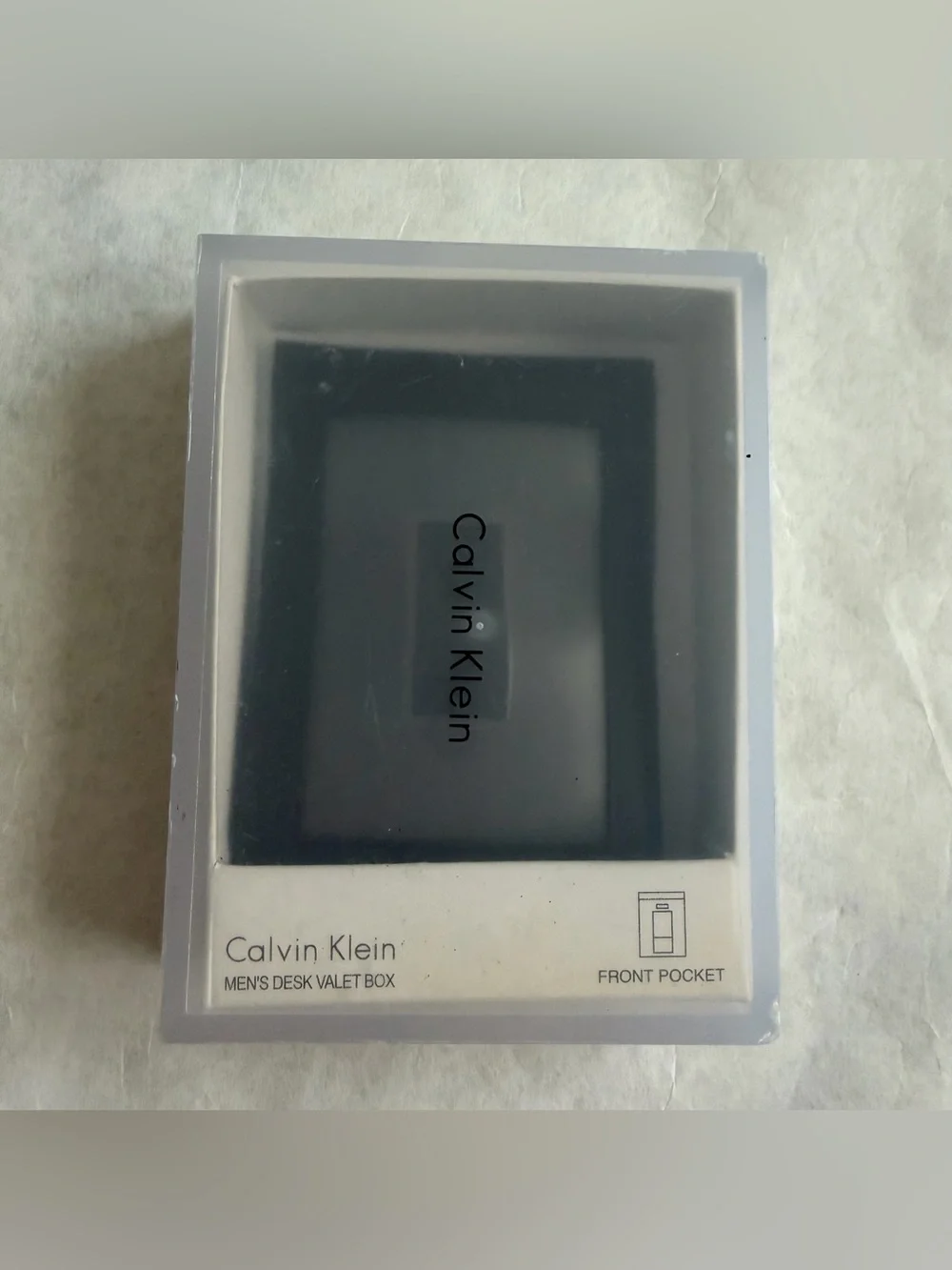 Calvin Klein Mens Genuine Leather Front Pocket Card Case Metal Money Clip New C